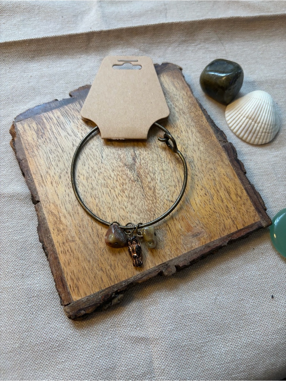 Handmade Rustic Owl Bracelet